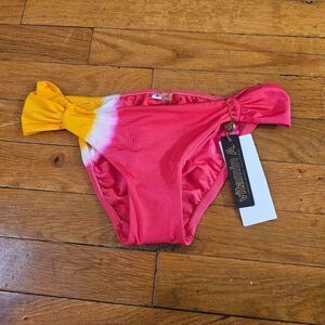 Vitamin A Bikini Bottom Red Yellow Women's Size Extra Small